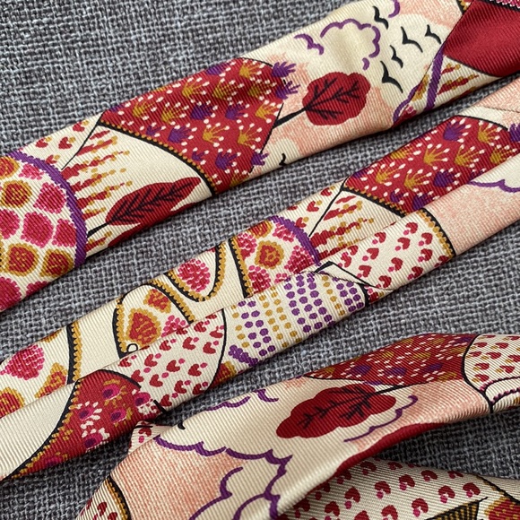 Vintage Ted Lapidus Andes Mountain Peru Chullo Landscape Silk Tie Wine Plum - Picture 10 of 13